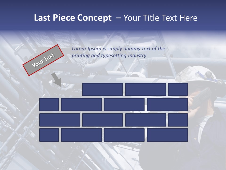 Hard Hat Fuel Plant PowerPoint Template