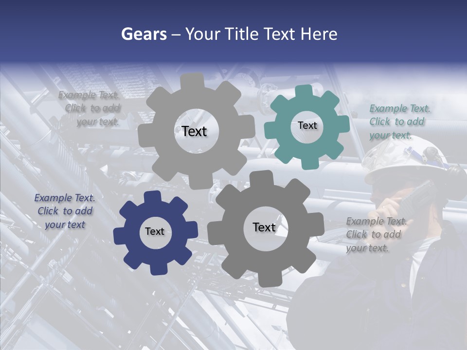 Hard Hat Fuel Plant PowerPoint Template