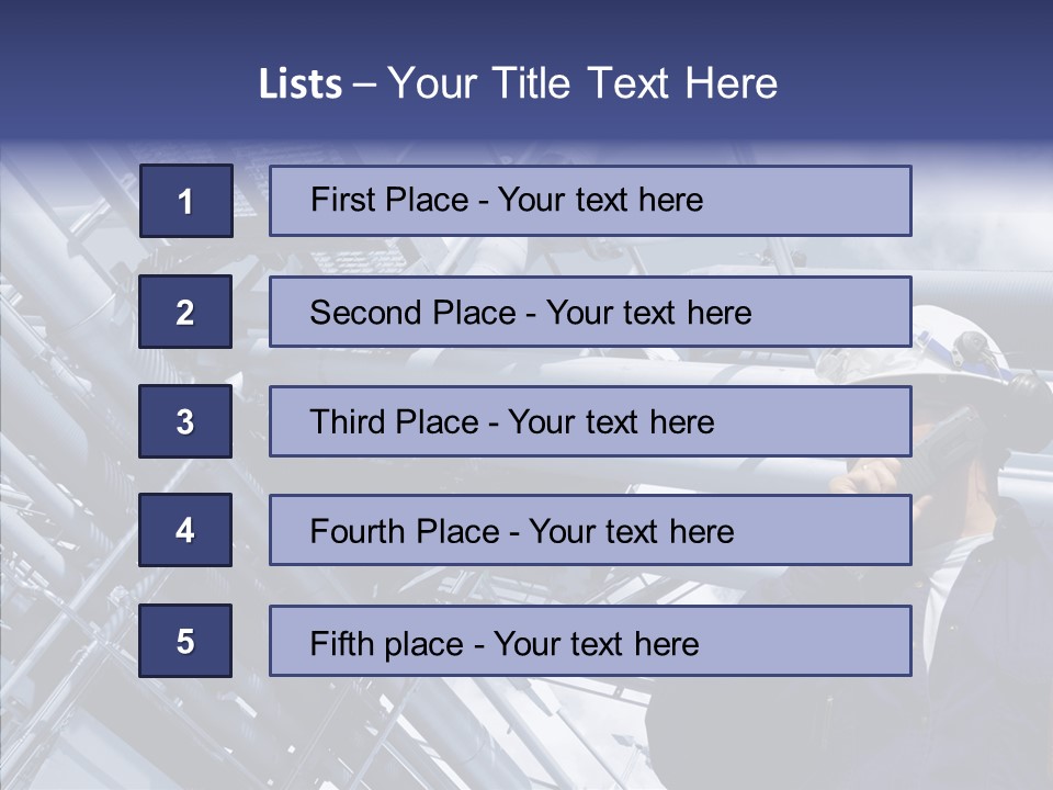Hard Hat Fuel Plant PowerPoint Template