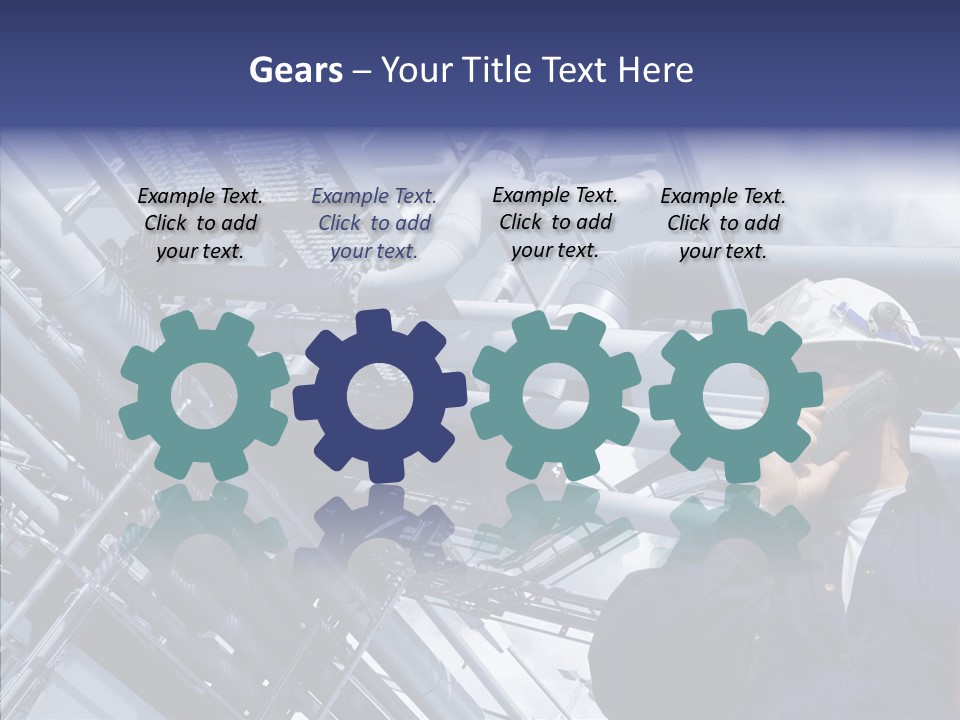 Hard Hat Fuel Plant PowerPoint Template