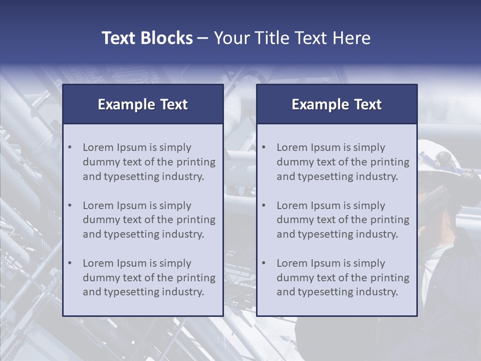 Hard Hat Fuel Plant PowerPoint Template
