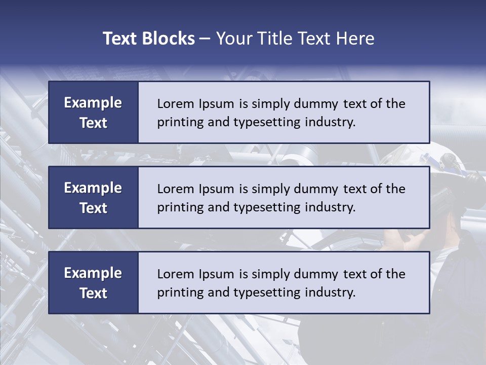 Hard Hat Fuel Plant PowerPoint Template