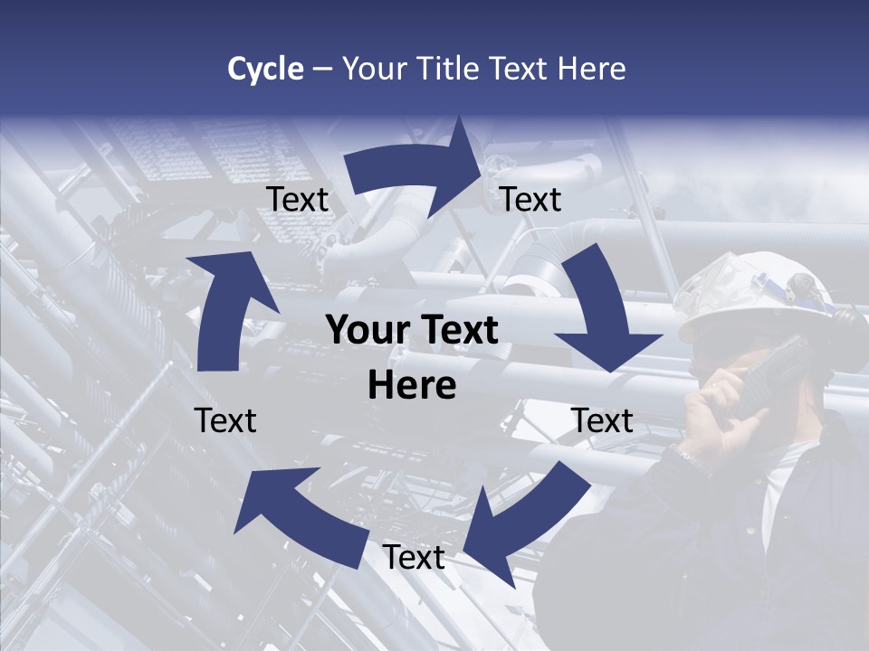 Hard Hat Fuel Plant PowerPoint Template