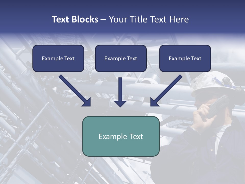 Hard Hat Fuel Plant PowerPoint Template