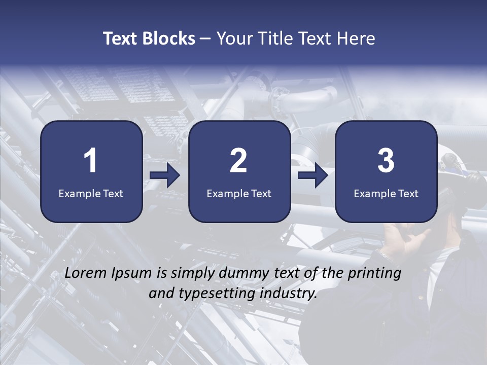 Hard Hat Fuel Plant PowerPoint Template