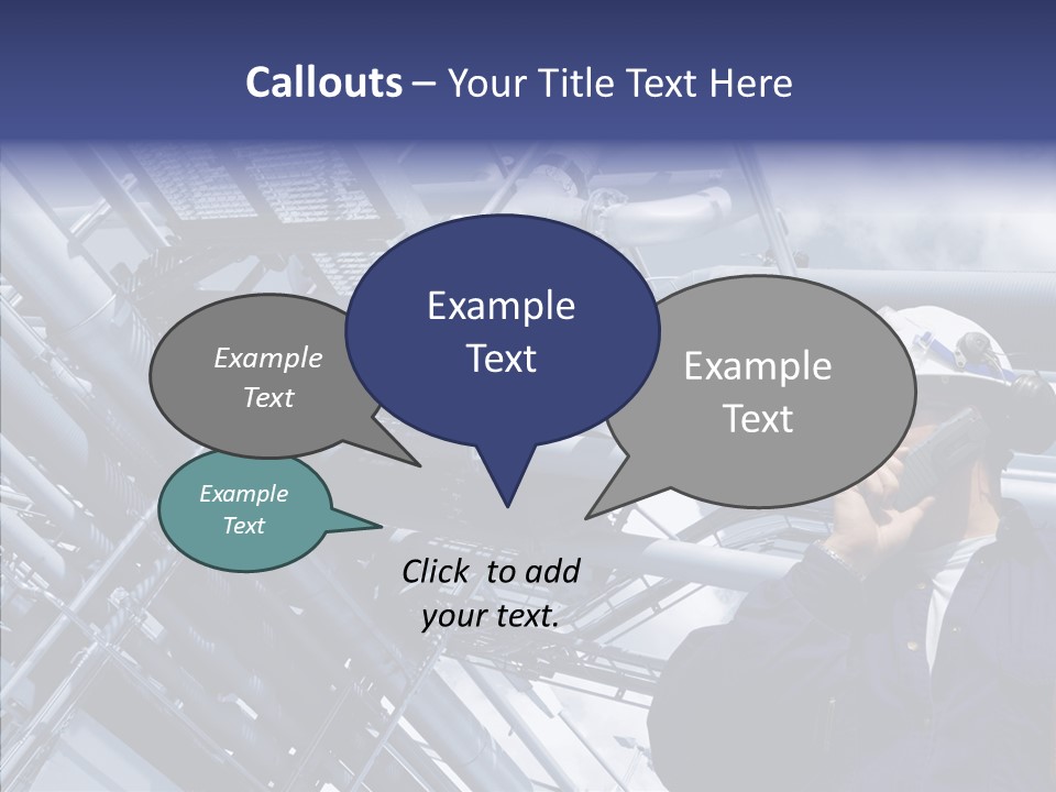 Hard Hat Fuel Plant PowerPoint Template