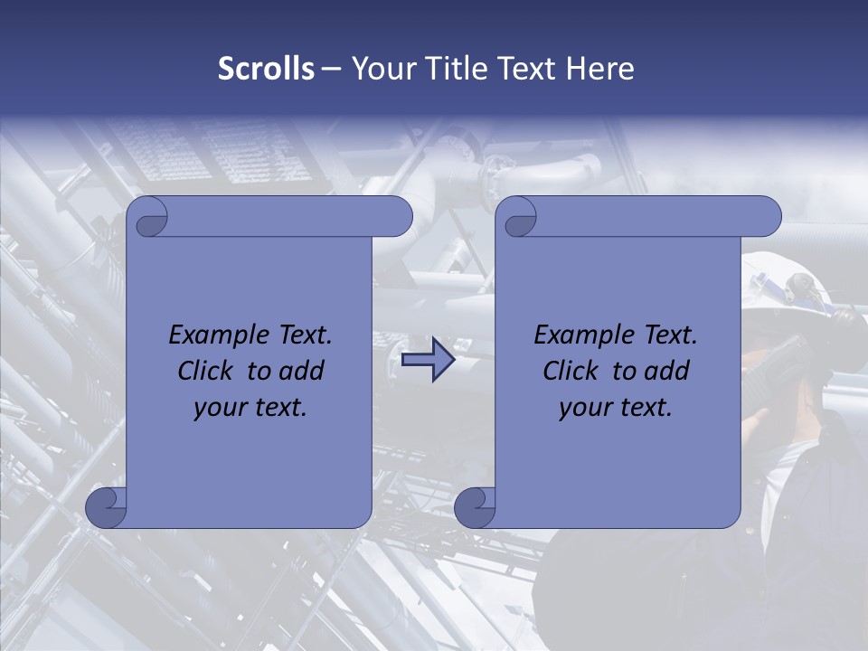 Hard Hat Fuel Plant PowerPoint Template