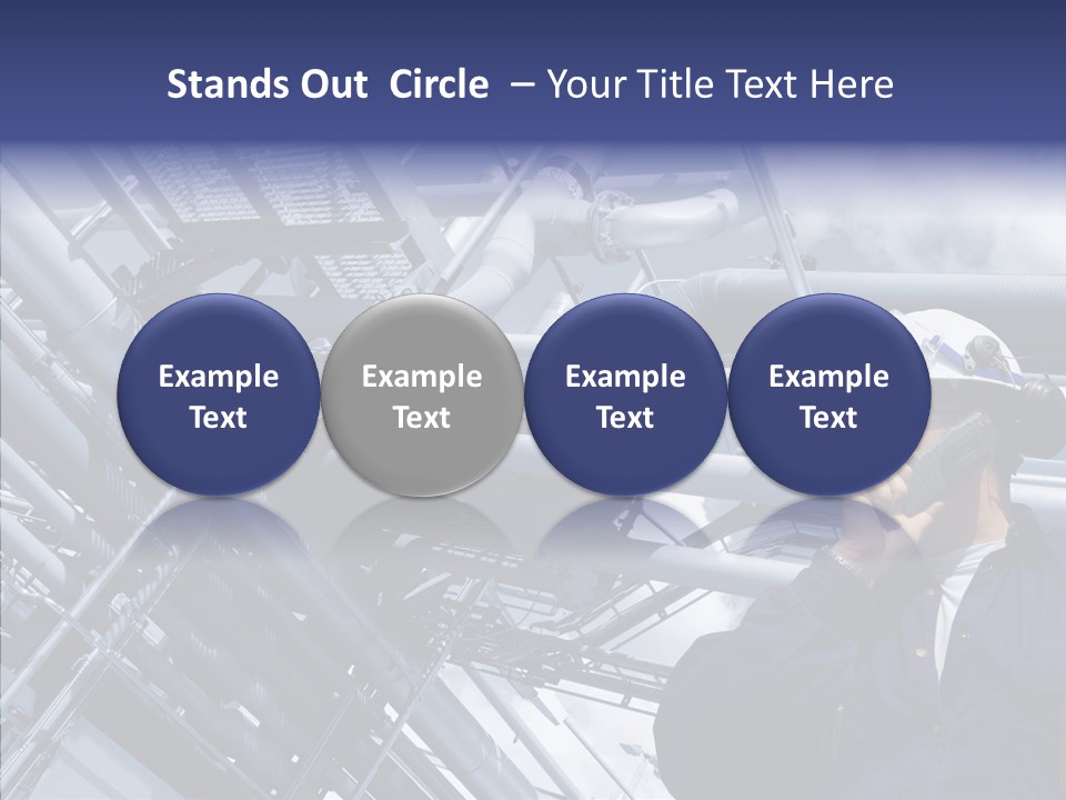 Hard Hat Fuel Plant PowerPoint Template