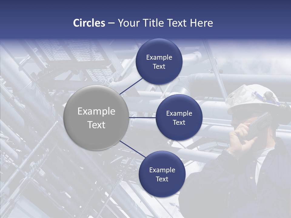 Hard Hat Fuel Plant PowerPoint Template