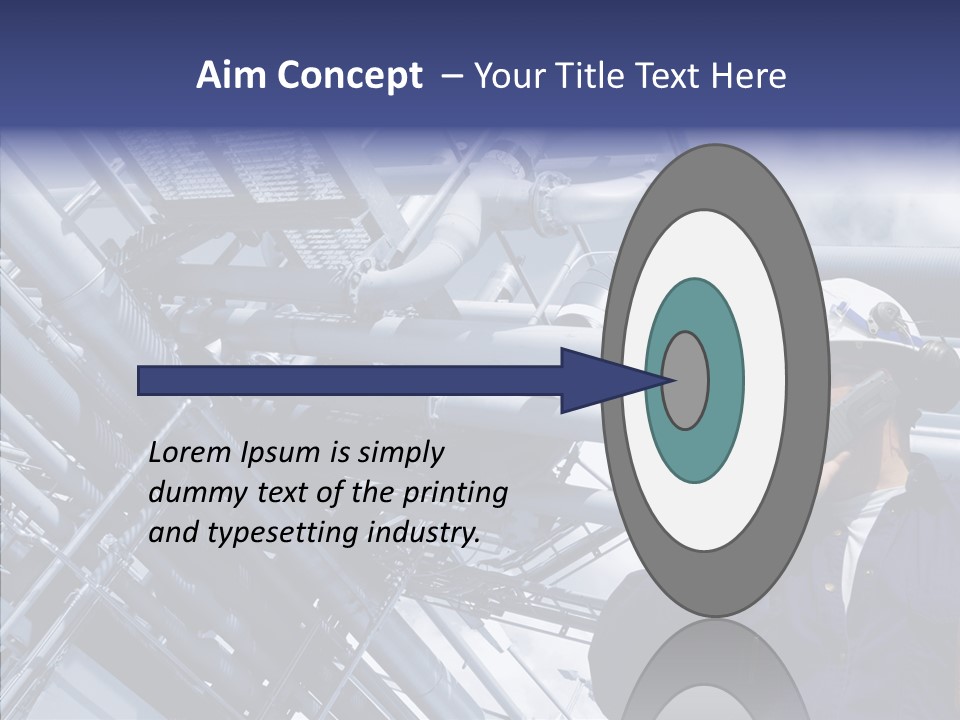 Hard Hat Fuel Plant PowerPoint Template