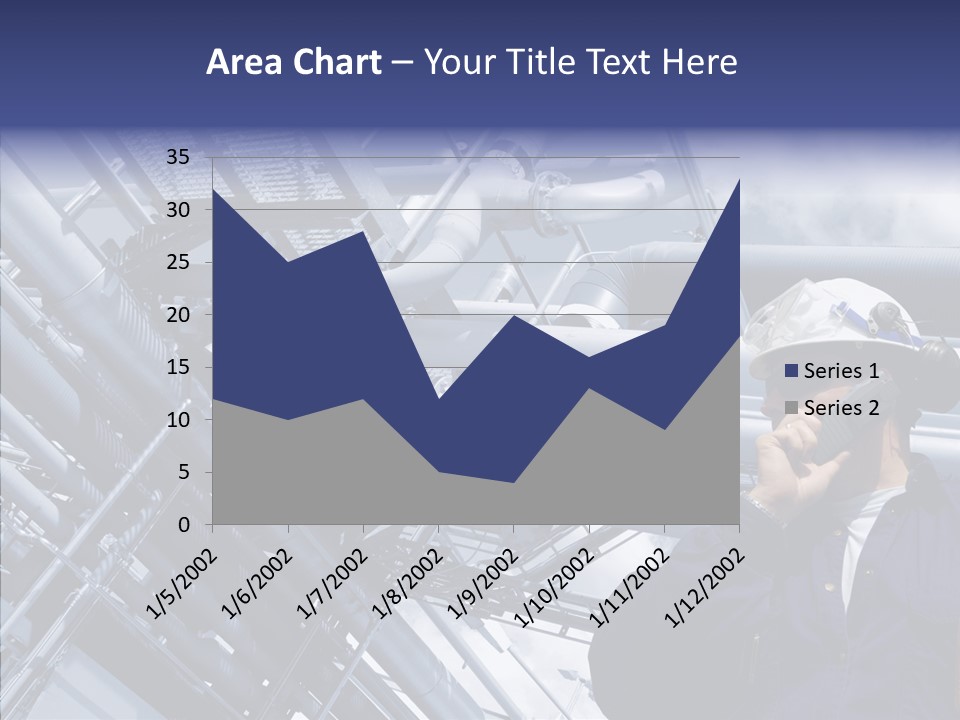 Hard Hat Fuel Plant PowerPoint Template