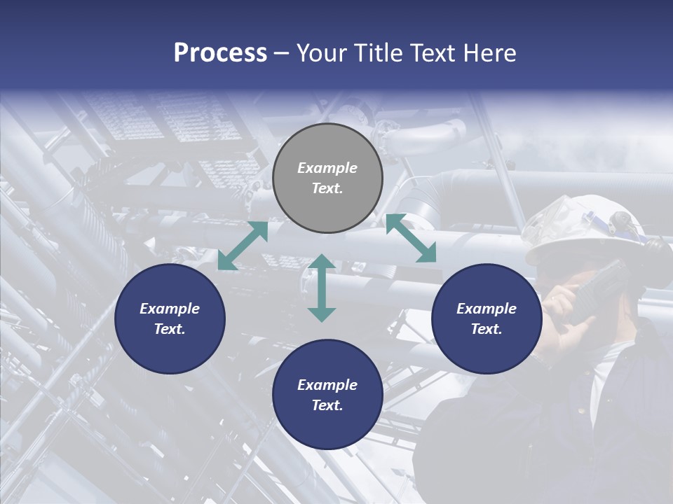 Hard Hat Fuel Plant PowerPoint Template