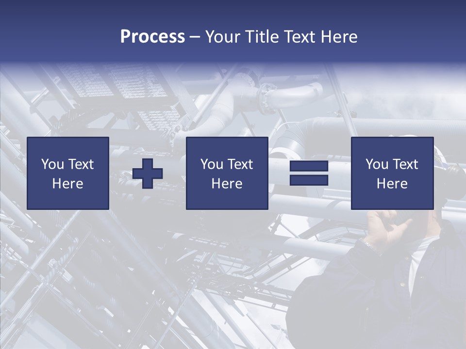Hard Hat Fuel Plant PowerPoint Template