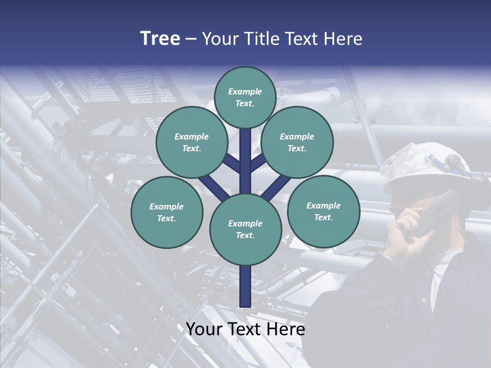 Hard Hat Fuel Plant PowerPoint Template