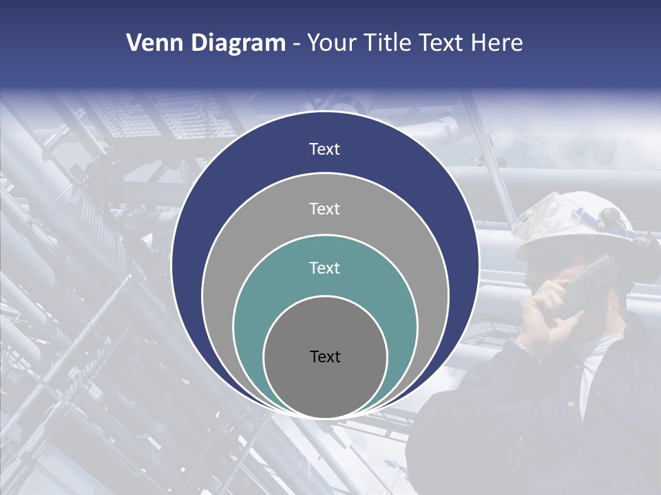 Hard Hat Fuel Plant PowerPoint Template