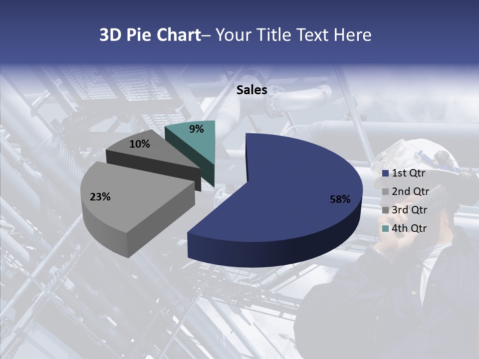Hard Hat Fuel Plant PowerPoint Template