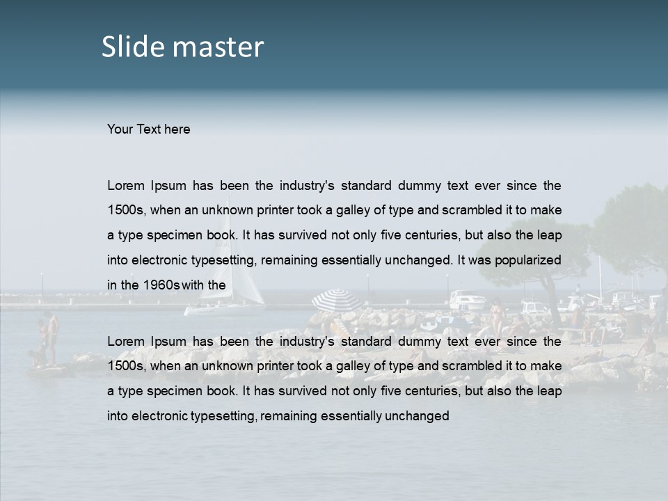 Sea Boat Vacation PowerPoint Template