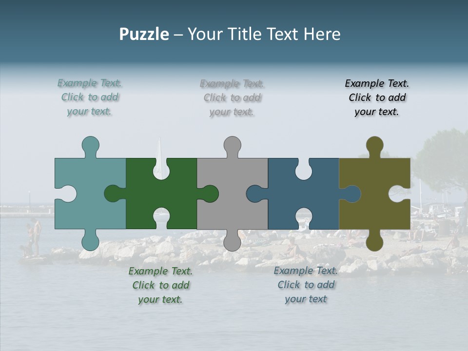 Sea Boat Vacation PowerPoint Template