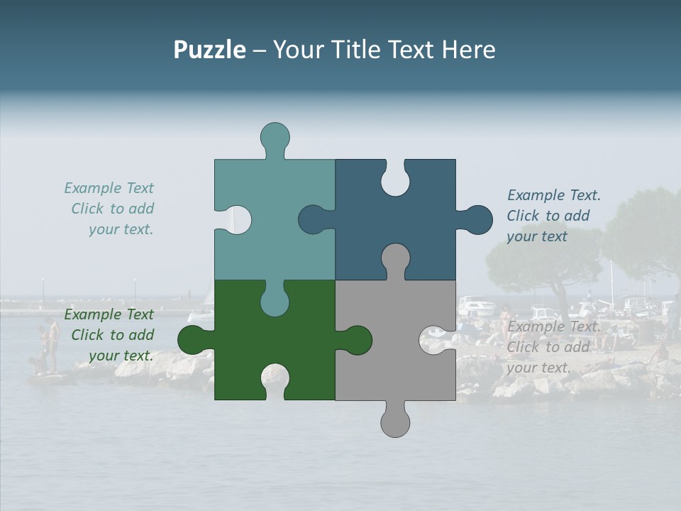 Sea Boat Vacation PowerPoint Template