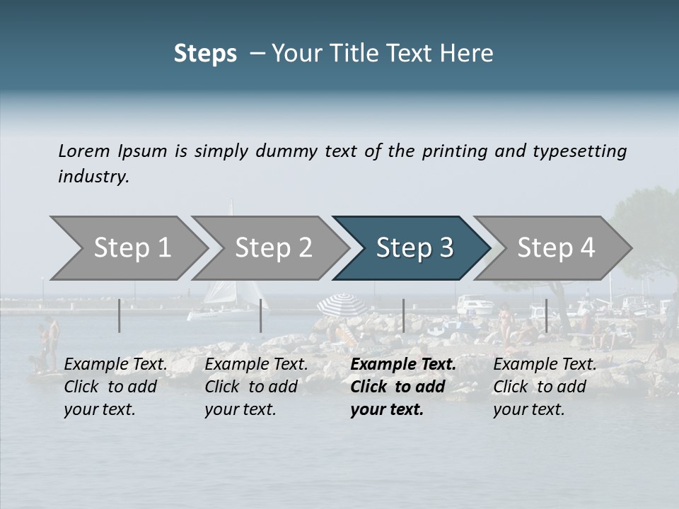 Sea Boat Vacation PowerPoint Template