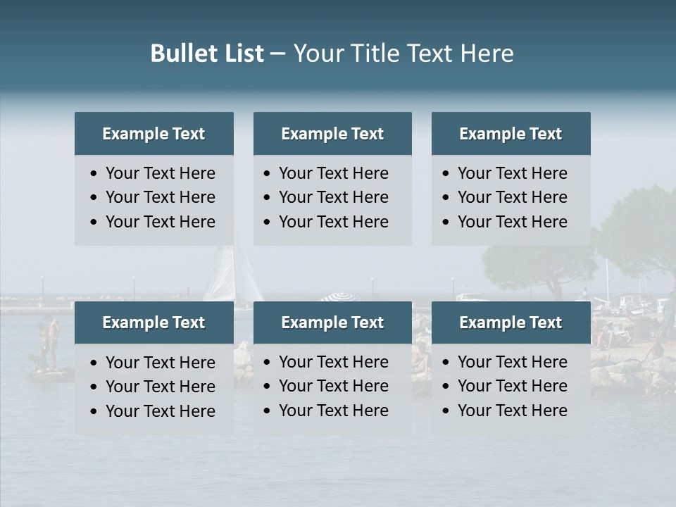 Sea Boat Vacation PowerPoint Template