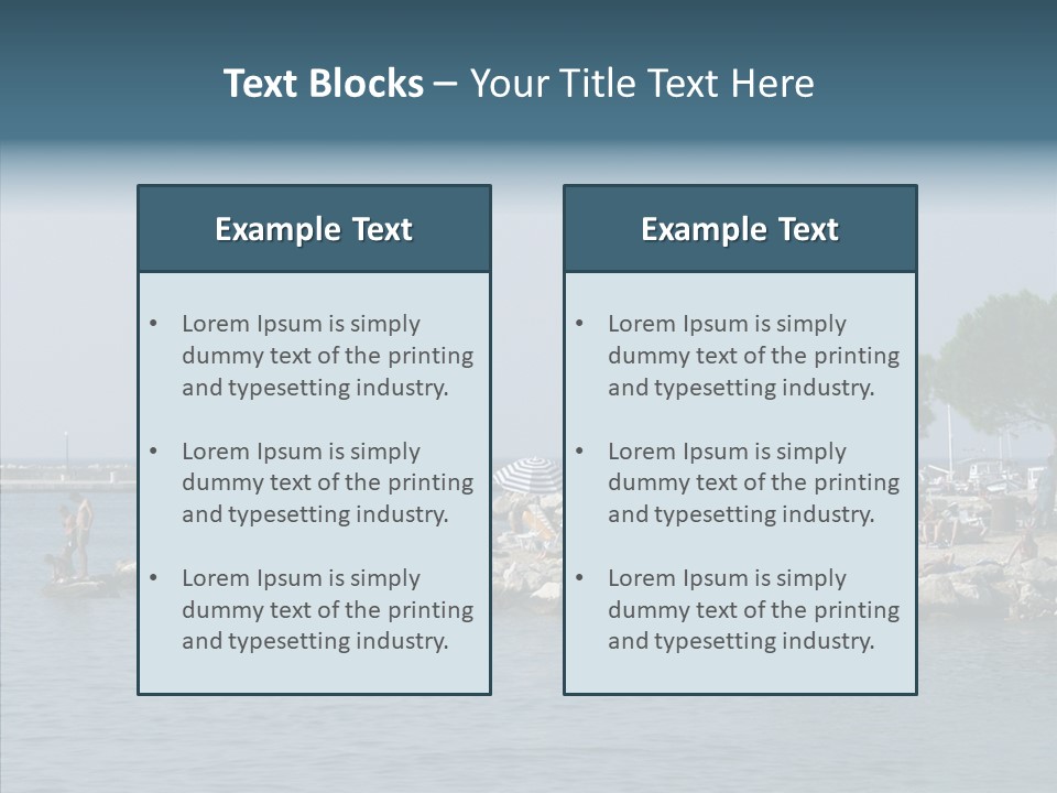 Sea Boat Vacation PowerPoint Template