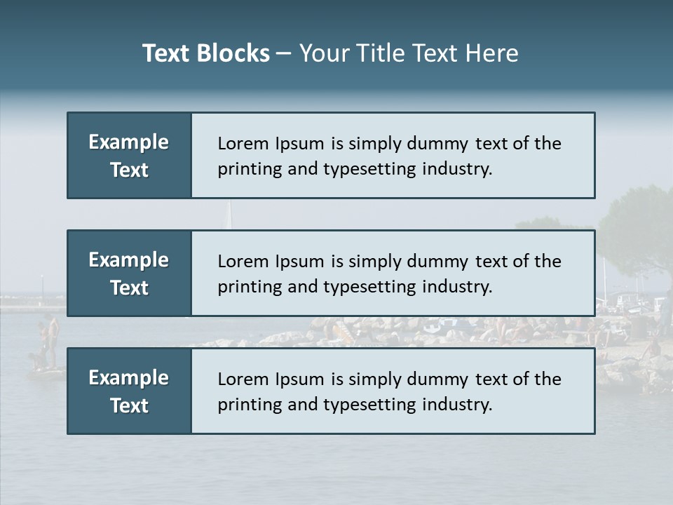 Sea Boat Vacation PowerPoint Template