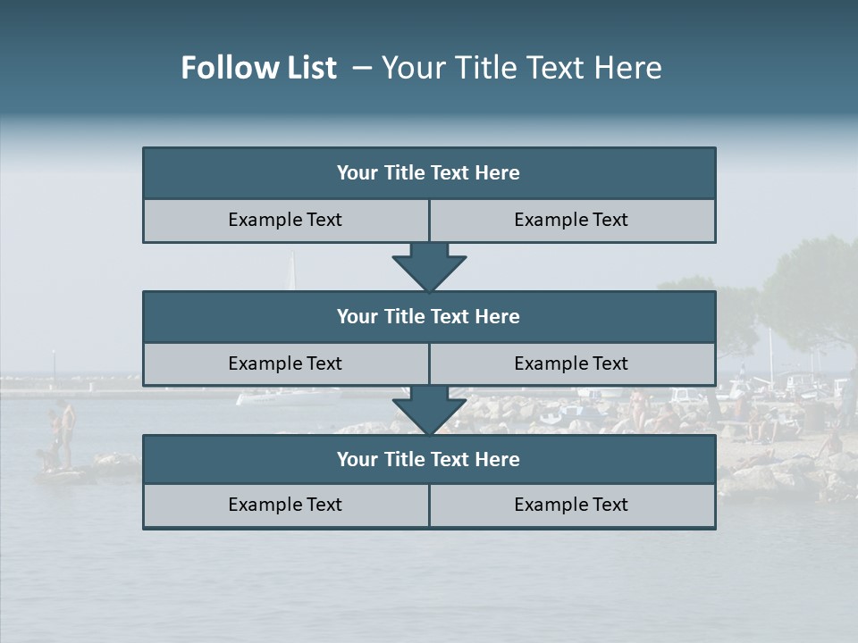 Sea Boat Vacation PowerPoint Template