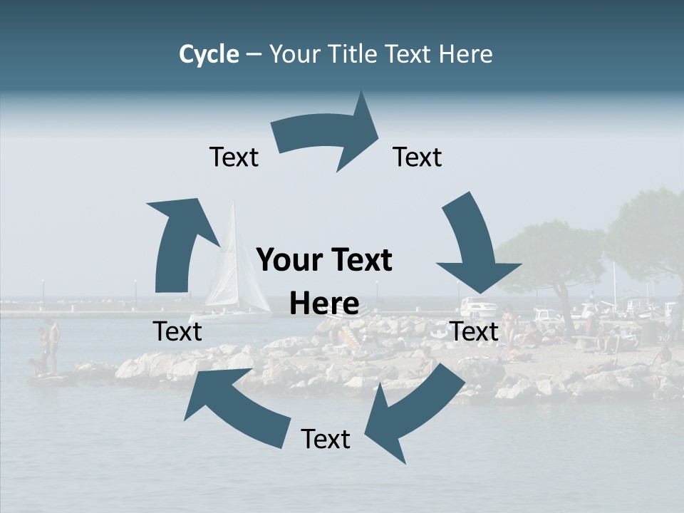 Sea Boat Vacation PowerPoint Template