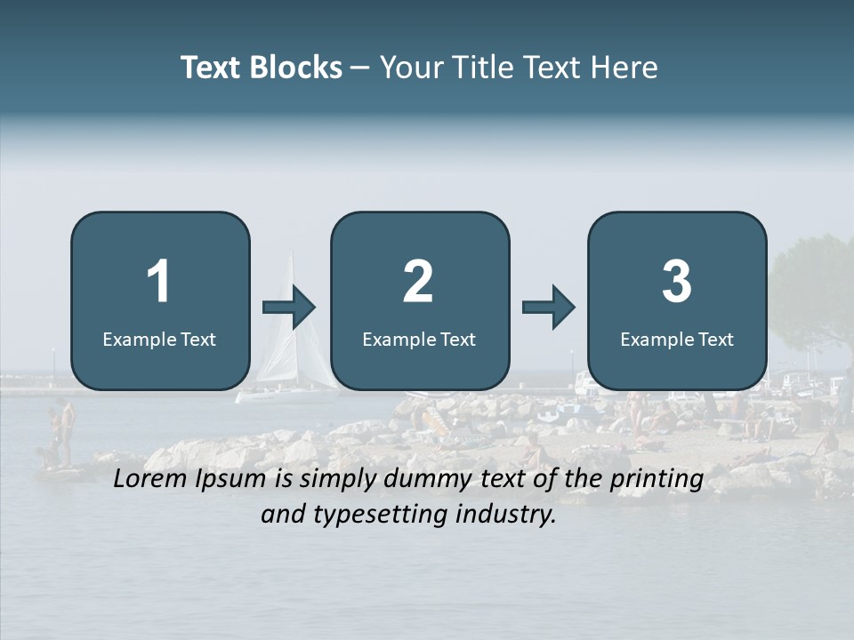 Sea Boat Vacation PowerPoint Template