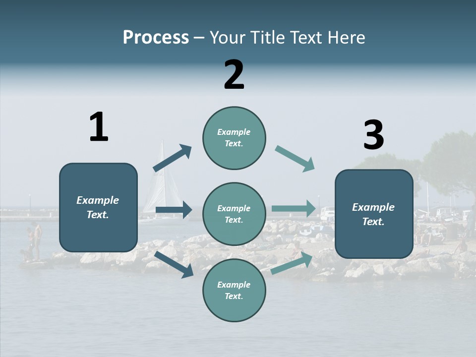 Sea Boat Vacation PowerPoint Template