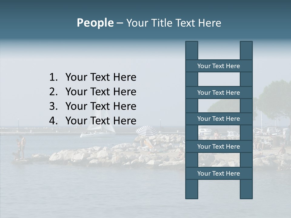 Sea Boat Vacation PowerPoint Template