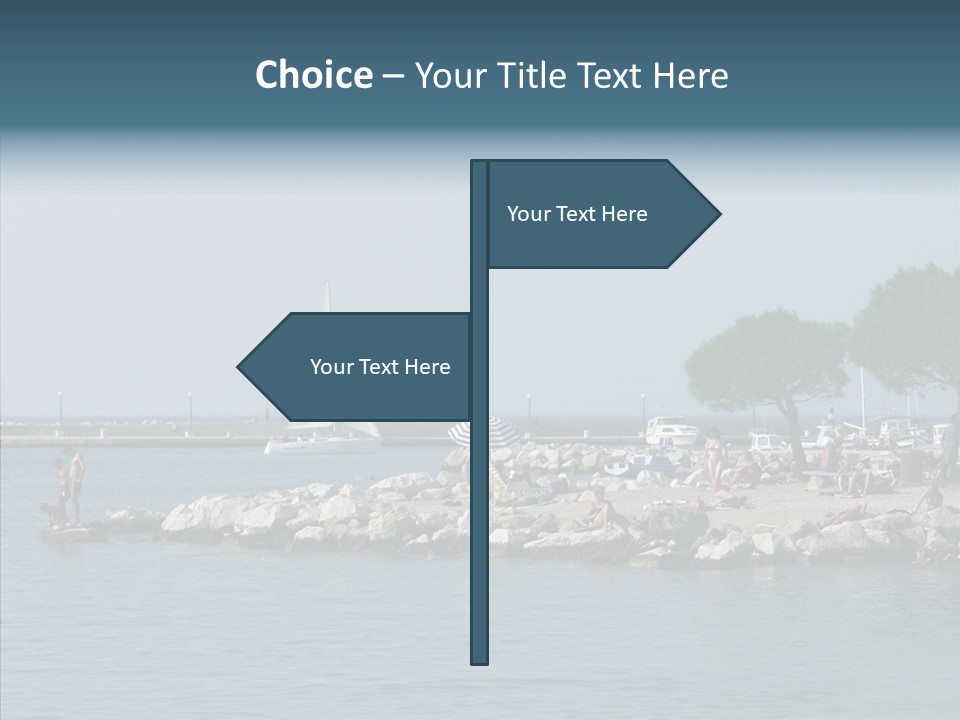 Sea Boat Vacation PowerPoint Template