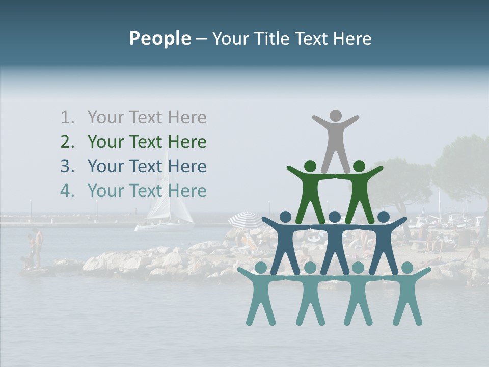 Sea Boat Vacation PowerPoint Template