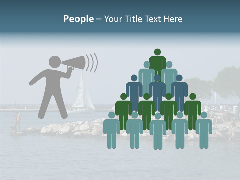 Sea Boat Vacation PowerPoint Template