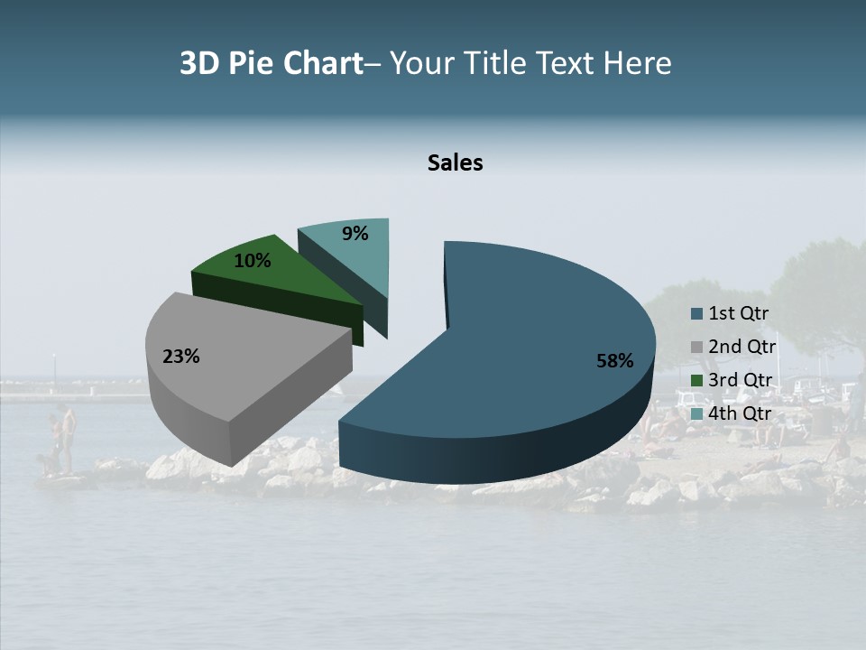 Sea Boat Vacation PowerPoint Template