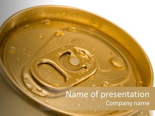 Close Up Aluminum Canister PowerPoint Template