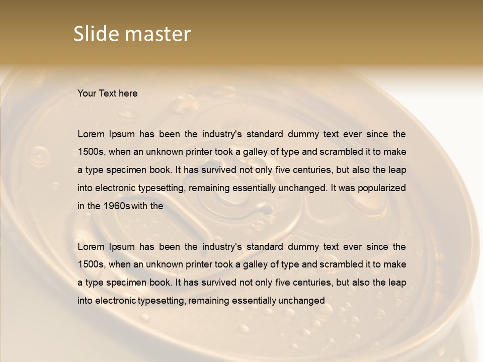 Close Up Aluminum Canister PowerPoint Template