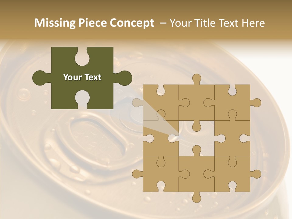 Close Up Aluminum Canister PowerPoint Template