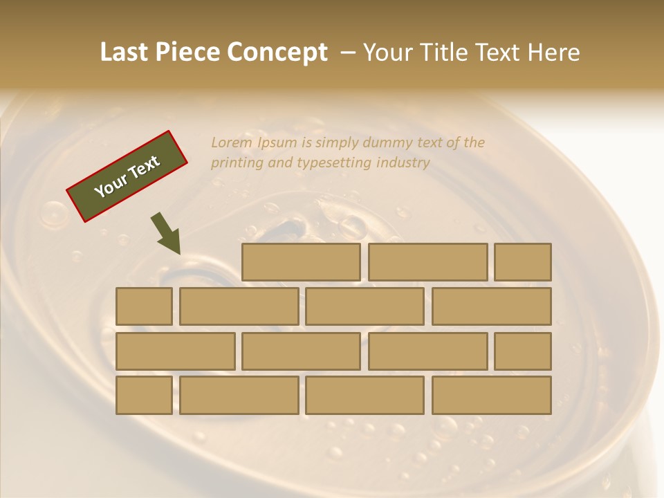 Close Up Aluminum Canister PowerPoint Template