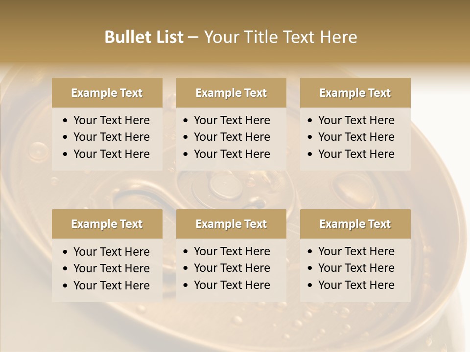 Close Up Aluminum Canister PowerPoint Template