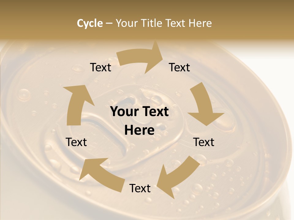 Close Up Aluminum Canister PowerPoint Template