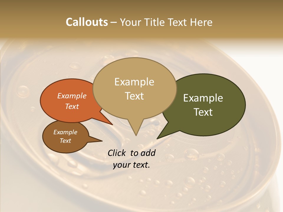 Close Up Aluminum Canister PowerPoint Template