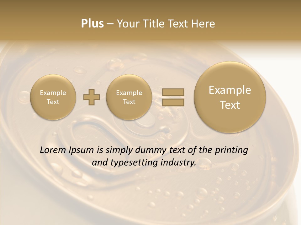 Close Up Aluminum Canister PowerPoint Template