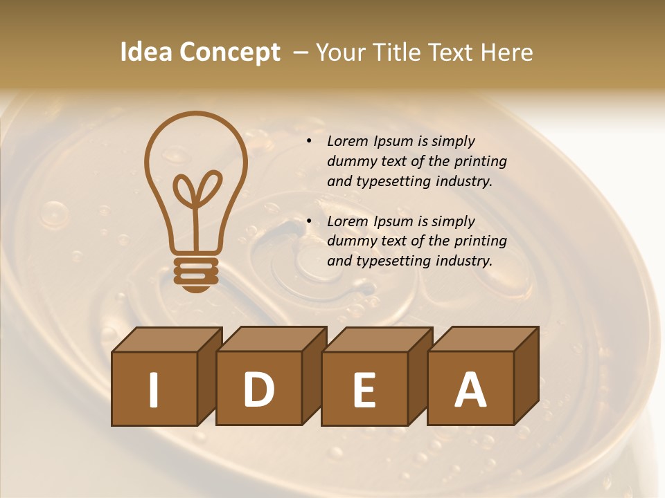 Close Up Aluminum Canister PowerPoint Template