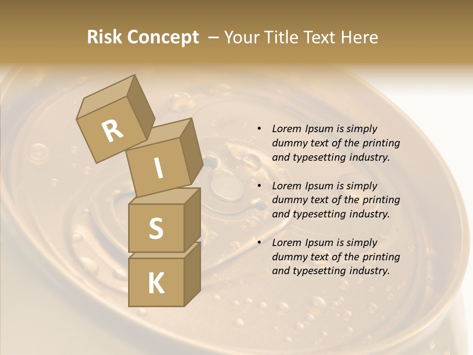 Close Up Aluminum Canister PowerPoint Template