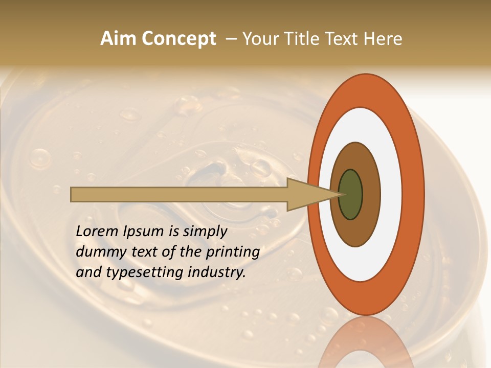 Close Up Aluminum Canister PowerPoint Template