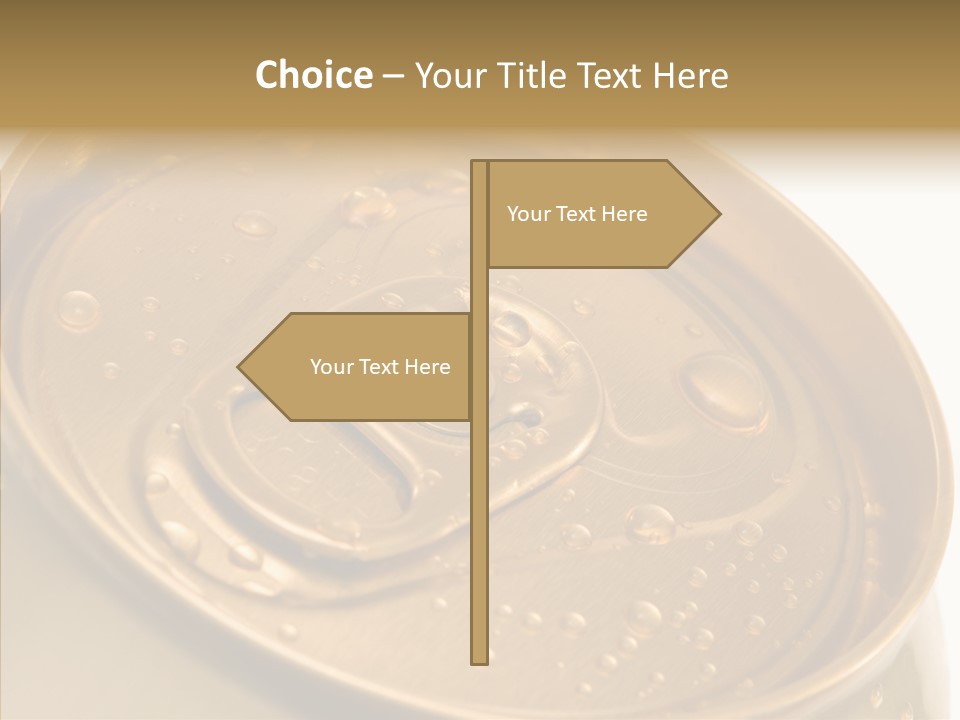 Close Up Aluminum Canister PowerPoint Template