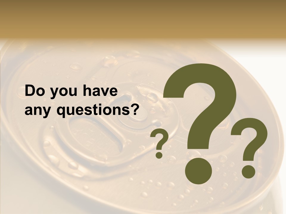 Close Up Aluminum Canister PowerPoint Template