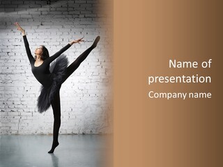 Female Ballerina Motion PowerPoint Template